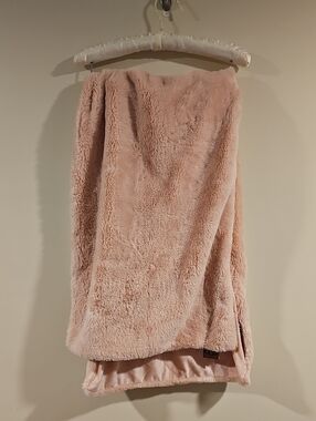 UGG Plush Faux-Fur Body Pillow Cover in Blush
